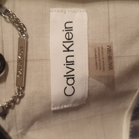 Calvin Klein Plus Size Windowpane Pantsuit sz 18 - Picture 5 of 11